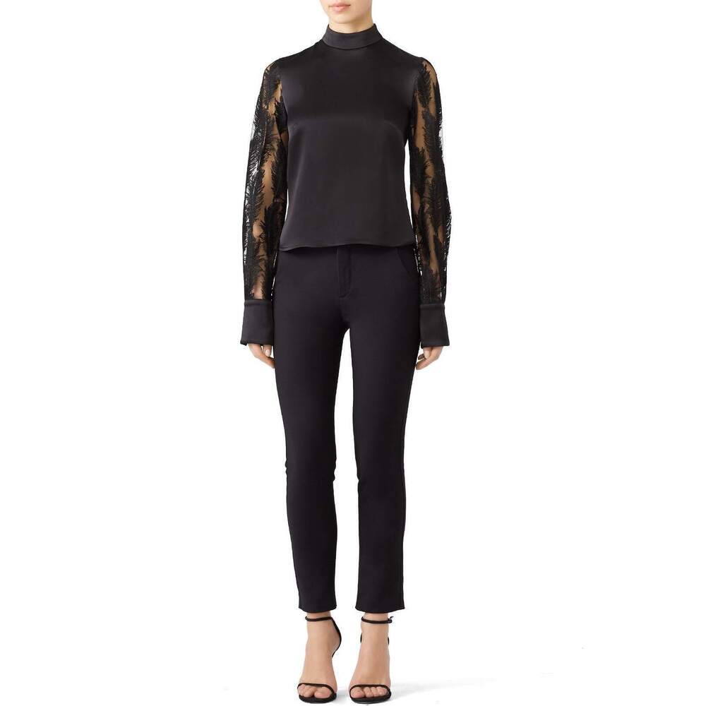 David Koma Feathers Macrame Blouse